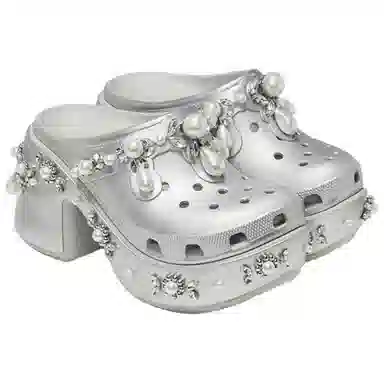 Simone Rocha x Crocs Silver