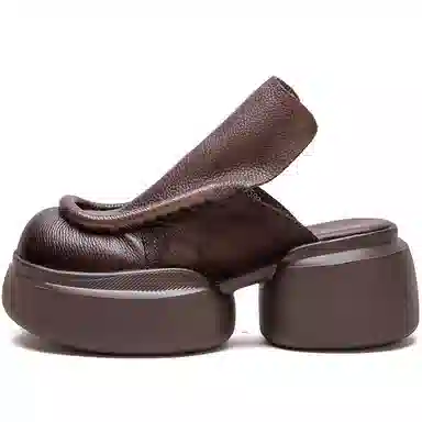杰骤 厚底外穿  时尚潮流包头拖鞋 女