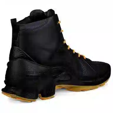 Ecco High Top Running Shoes Black Yellow