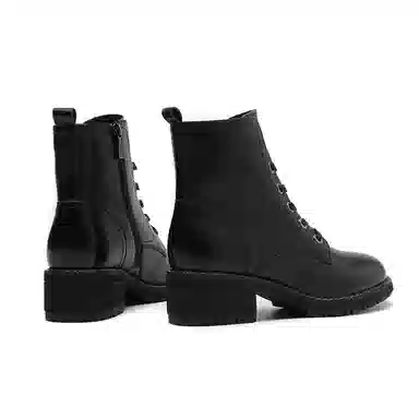 AOKANG Retro Short Boots Black