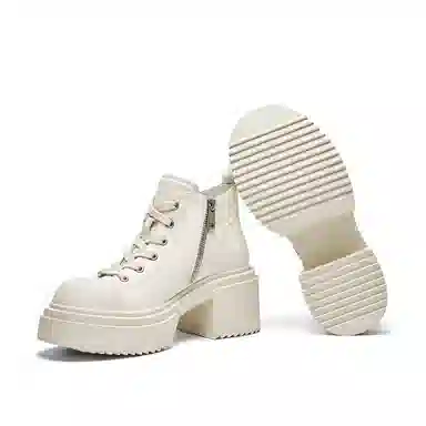 CHERYKALLY Thick Sole Ankle Boots 7.5cm