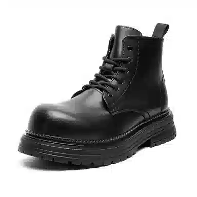 BrandName English High-top Workwear Boots Black