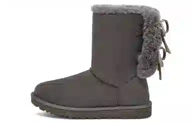 UGG Classic Double Bow Short Charcoal