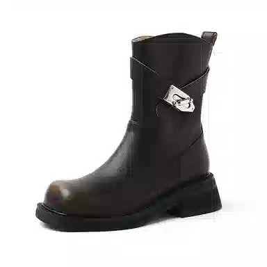 牛皮 时尚百搭舒适 短靴 女款