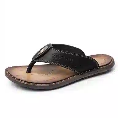 潮泽 时尚简约 防磨人字拖鞋 男款