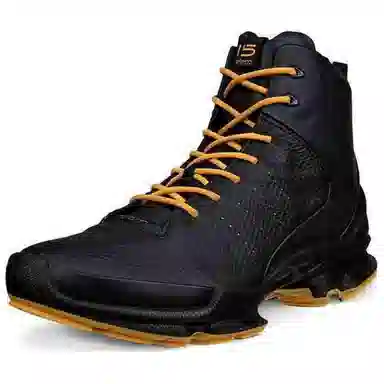 Ecco High Top Running Shoes Black Yellow