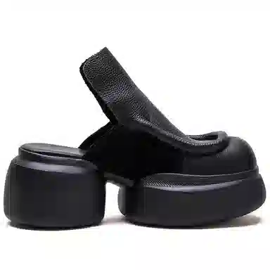 杰骤 厚底外穿  时尚潮流包头拖鞋 女