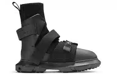 NORVINCY Vintage Buckle Martin Boots Black