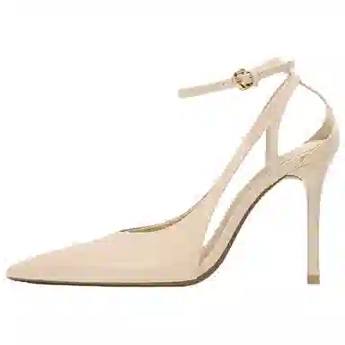 ZARA PU Elegant Stiletto 10cm White