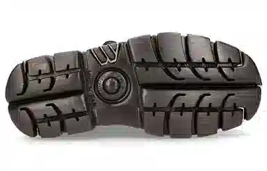 New Rock Vintage Metal Platform Shoes Black