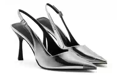 Charles & Keith PU Pointed Toe Heeled Sandals