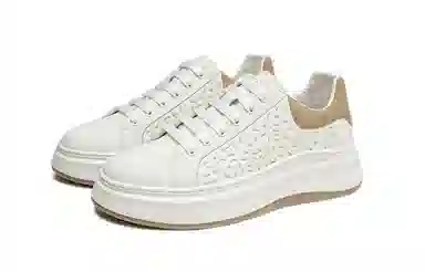 AOKANG Fashion Low-Top White Apricot