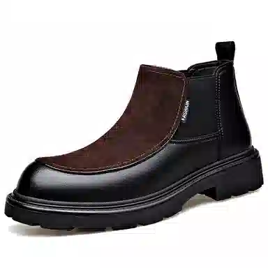 罗蒙 英伦复古 轻便简约 短筒 切尔西靴 男款