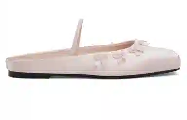 Charles & Keith Ballet Mules Light Red