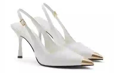 Charles & Keith PU Pointed Toe Heeled Sandals