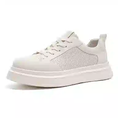 C°BANNER Low-Top White Sneakers