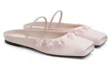 Charles & Keith Ballet Mules Light Red