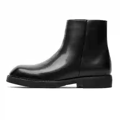 合成革 时尚潮流底厚增高百搭之选 短靴 男款 黑色