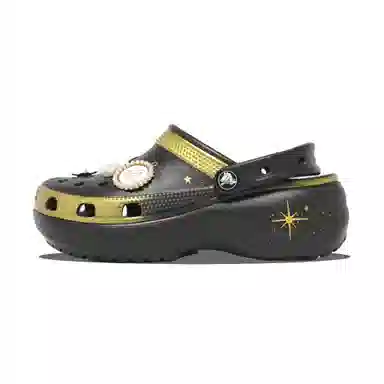 Crocs Classic Platform Clog Black Gold