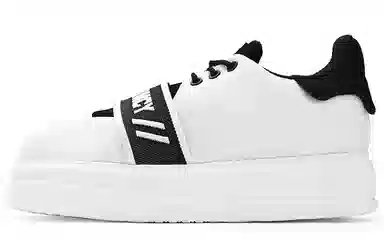 NORVINCY Elastic Thick Sole Flyknit Sneakers Black White
