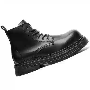 BrandName English High-top Workwear Boots Black