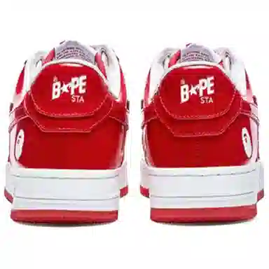 A BATHING APE STA Low Red White