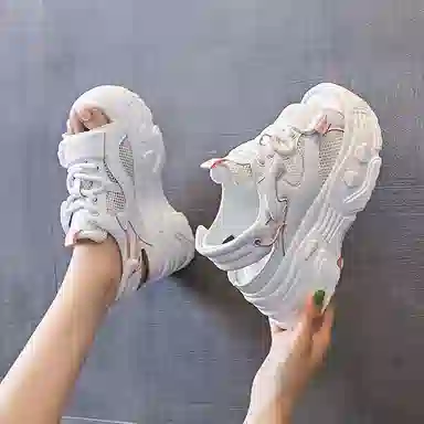 艾格鸟 织物 厚底增高潮流百搭 沙滩凉鞋 女款