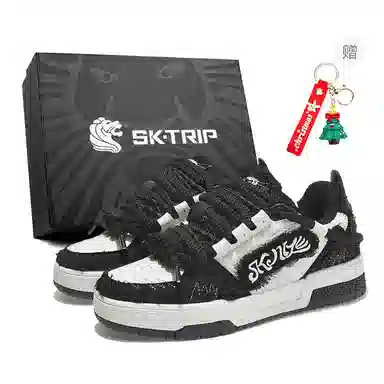 SK.TRIP Burgundy Low Sneakers