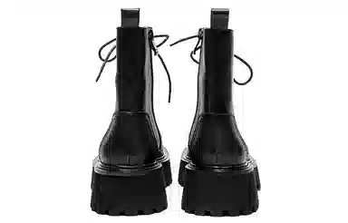 STOOSHE Mecha Series Metal Toe Martin Boots Black