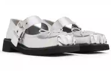 CHARLES&KEITH Mary Jane Silver/Black