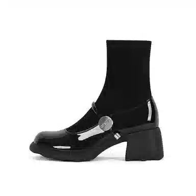 Dashujia PU Elastic Chelsea Boots