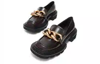 CHARLES&KEITH Chain Platform Loafers Black