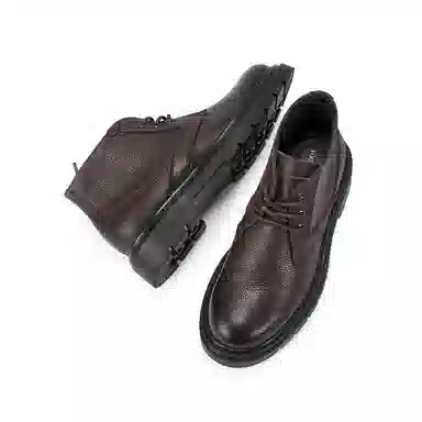 维戈 头层牛皮 时尚厚底 短筒 马丁靴 男款