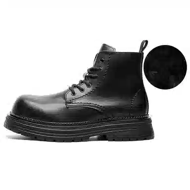 BrandName English High-top Workwear Boots Black