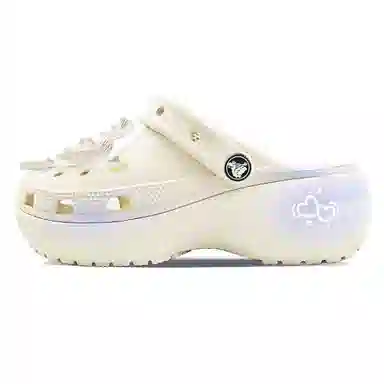 Crocs Classic Platform Clog Bone White