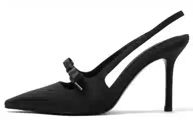 CHARLES&KEITH Satin Bow Pointed Toe Heels