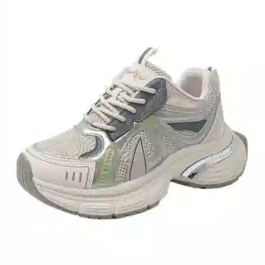 女士百搭防滑轻便透气复古厚底内增高休闲运动鞋 老爹鞋 女