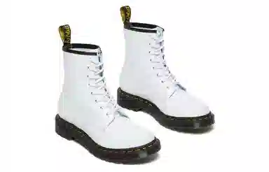 Dr. Martens 1460 Croc Embossed Patent White
