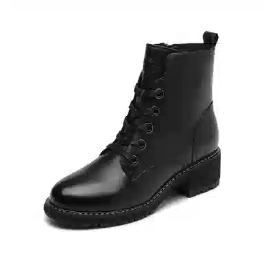 AOKANG Retro Short Boots Black