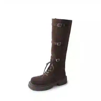 AFJI Vintage Adjustable Buckle Boots