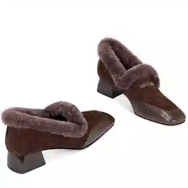 JESSICA SOPHIA Square Toe Block Heel 3.5cm