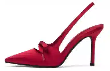 CHARLES&KEITH Satin Bow Pointed Toe Heels