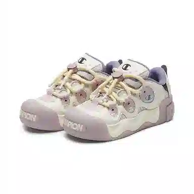 Champion Puffy Donut Low Sneakers Cream Purple