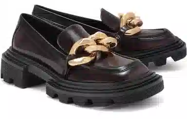 CHARLES&KEITH Chain Platform Loafers Black