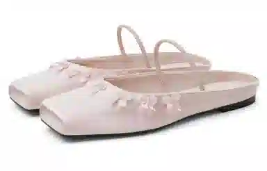 Charles & Keith Ballet Mules Light Red