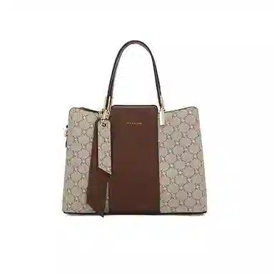 稻草人 包包女包大容量百搭高级感 小众百搭实用通勤 聚氨酯 斜挎单肩包手提包 常规 女款 深棕色