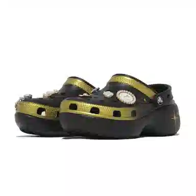 Crocs Classic Platform Clog Black Gold