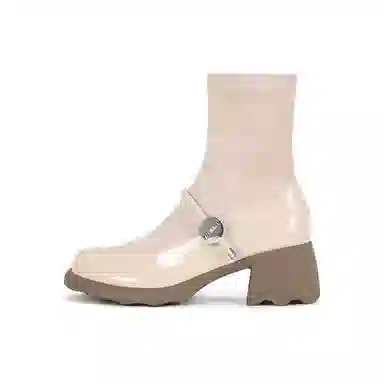 Dashujia PU Elastic Chelsea Boots