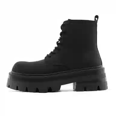 Dounkol Matte Leather Platform Lace-up Boots