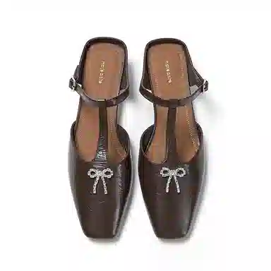 Marie Claire Classic Retro Slides Lava Brown